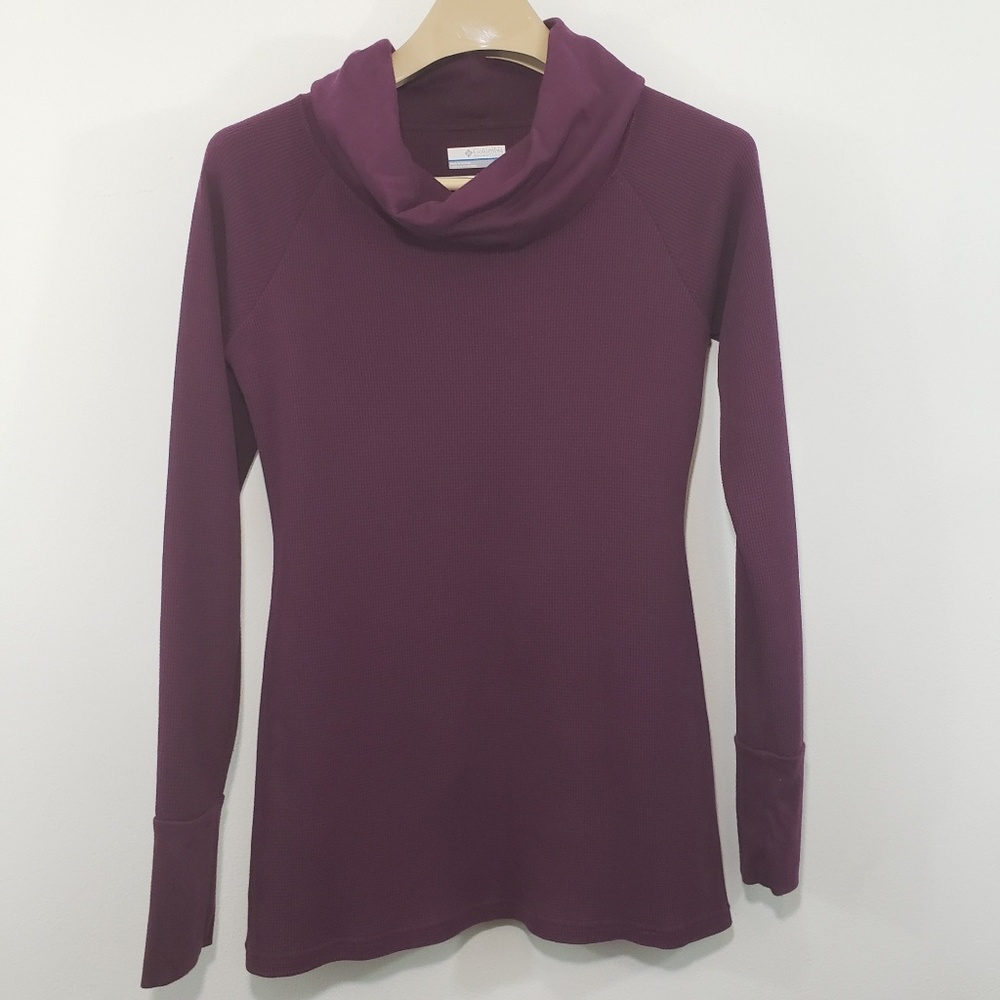 Columbia Cowl Top | Tunic Waffle Thermal Plum